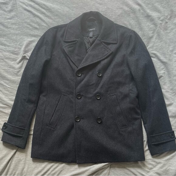 Claiborne Dark Grey Peacoat - Picture 2 of 3